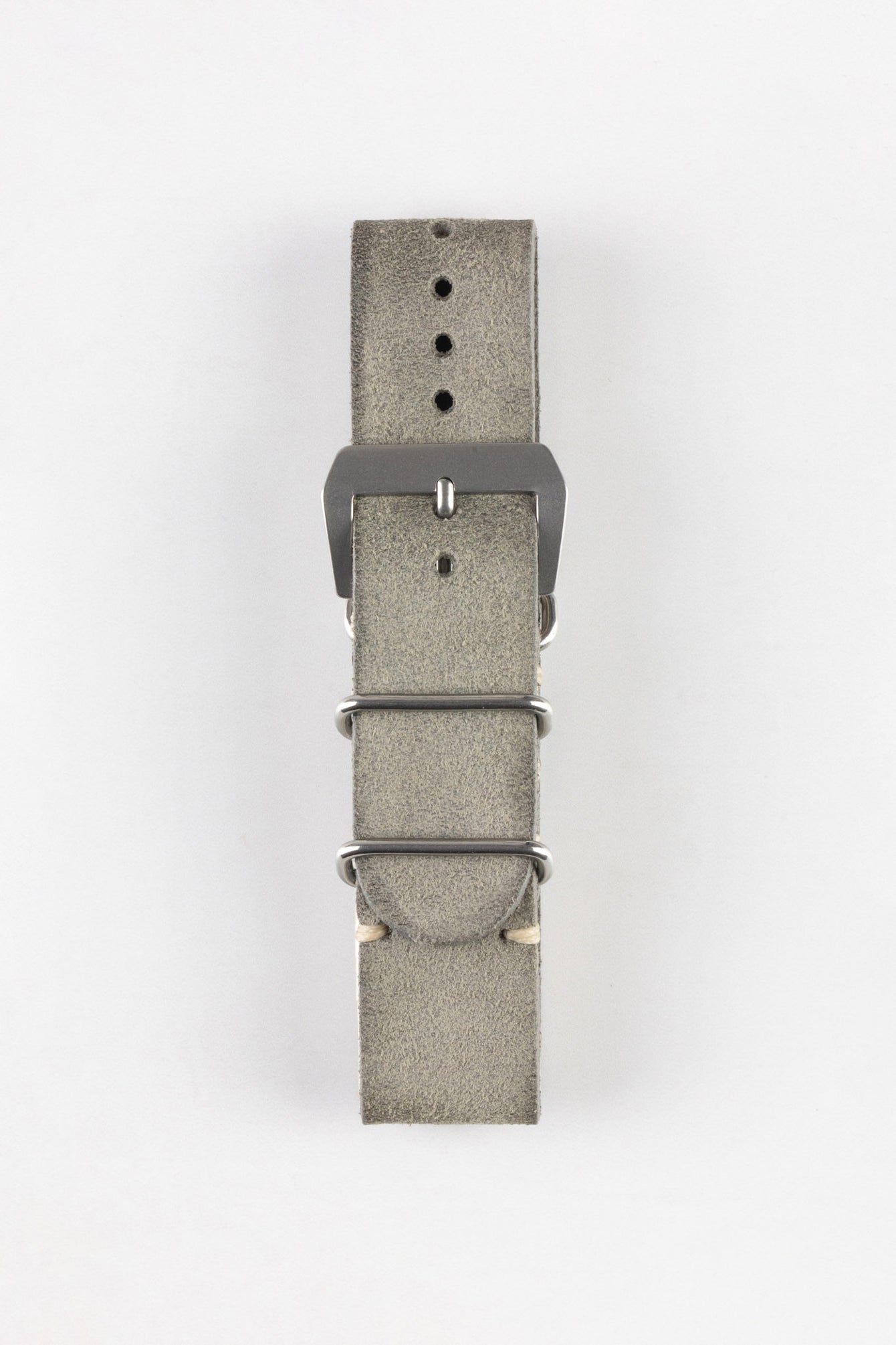 JPM Italian Leather One-Piece Watch Strap in TASSO GREY