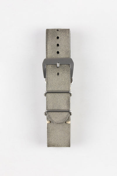 JPM Italian Leather One-Piece Watch Strap in TASSO GREY