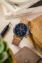JPM Italian Vintage Leather Racing Watch Strap in PEANUT