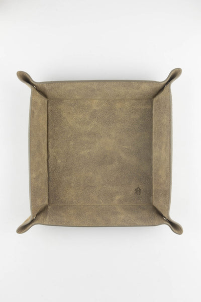 JPM Large Suede Leather Valet Watch Tray in GREY