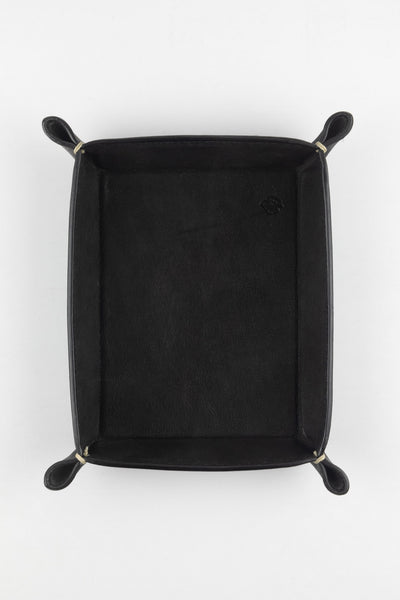JPM Small Leather Valet Tray in BLACK