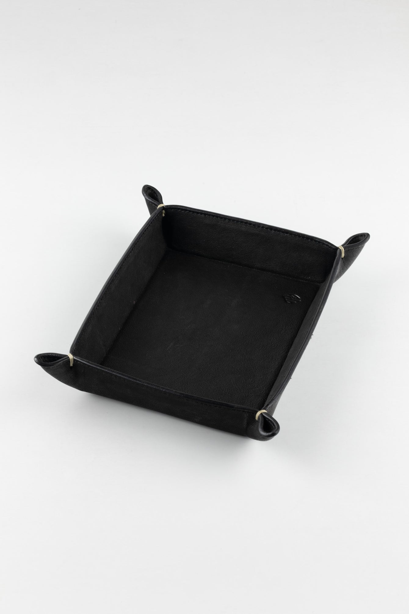 JPM Small Leather Valet Tray in BLACK