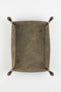 JPM Small Suede Leather Valet Tray in GREY