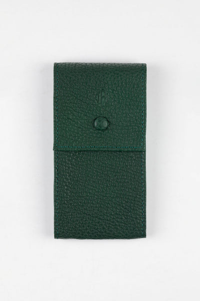 JPM Luxe Premium Deer Leather Watch Pouch in GREEN