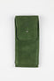 JPM Single Watch Vintage Suede Travel Pouch in MOSS GREEN