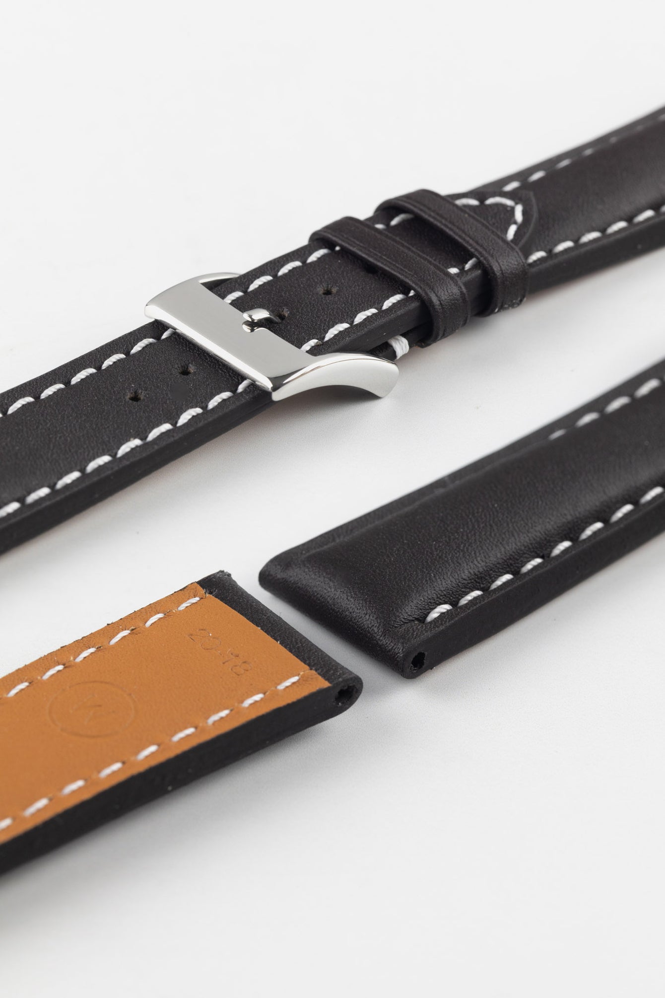Polaris Padded Baranil Watch Strap in Brown