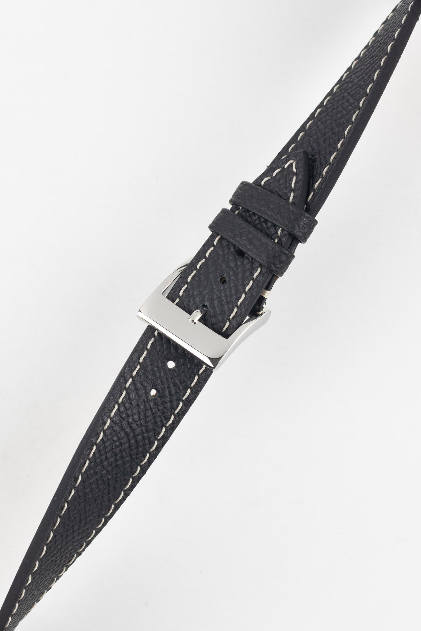 Flat Epsom Watch Strap in Black