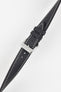 Flat Epsom Watch Strap in Black