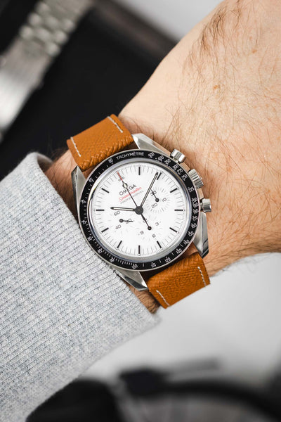 Flat Epsom Calfskin Watch Strap in Cognac