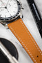 Flat Epsom Calfskin Watch Strap in Cognac