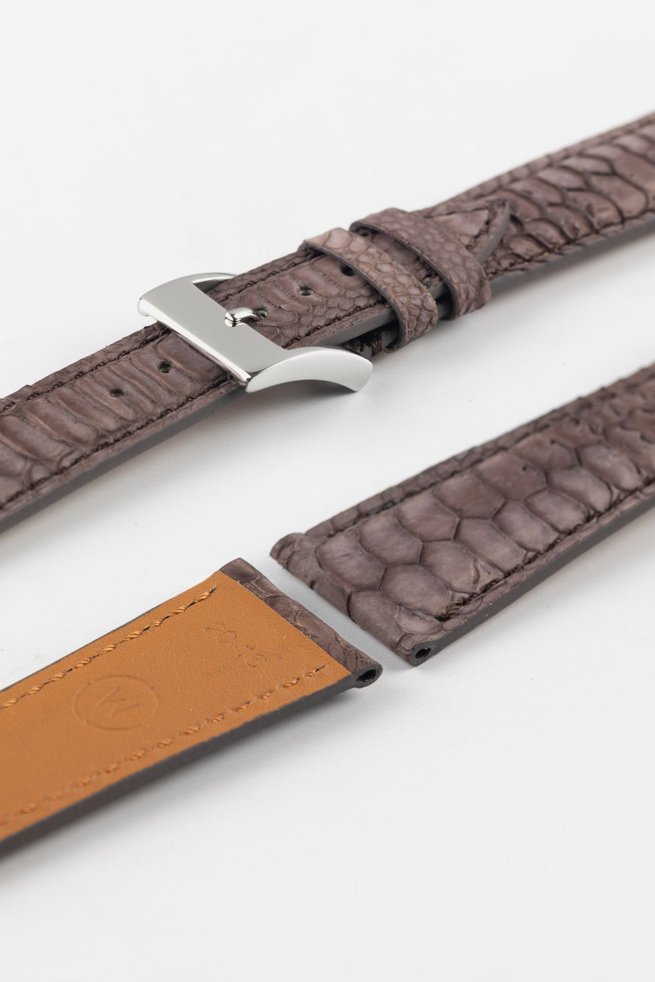 Classic Gallo Leather Watch Strap in Matte Vintage Brown