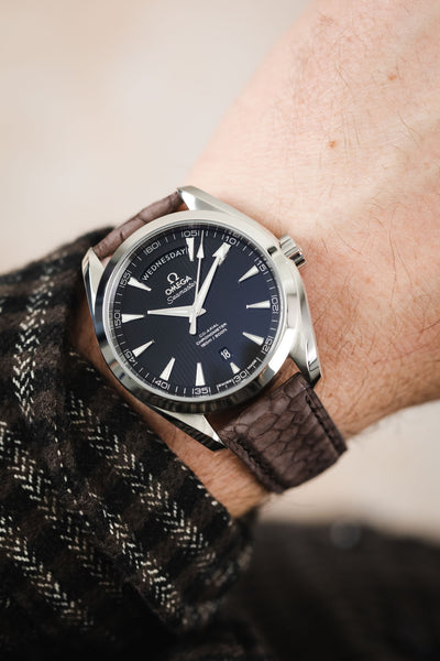 Classic Gallo Leather Watch Strap in Matte Vintage Brown
