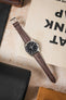 Classic Gallo Leather Watch Strap in Matte Vintage Brown