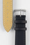 Morellato ABETE Buffalo-Embossed Vegan Leather Watch Strap in BLACK