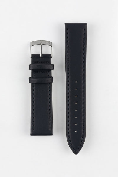 Morellato ABETE Buffalo-Embossed Vegan Leather Watch Strap in BLACK