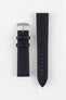 Morellato ABETE Buffalo-Embossed Vegan Leather Watch Strap in BLACK