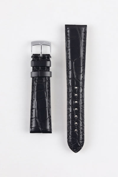 Morellato AMADEUS Genuine Alligator Watch Strap in BLACK