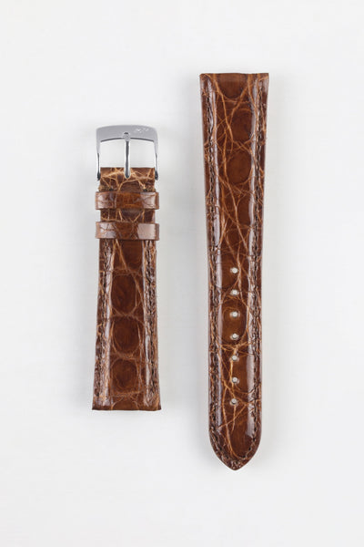 Morellato AMADEUS Genuine Crocodile Leather Watch Strap in BROWN