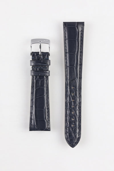 Morellato AMADEUS Genuine Alligator Watch Strap in DARK BLUE