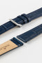 Morellato BOLLE Alligator-Embossed Calfskin Leather Watch Strap in BLUE