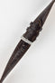 Morellato BOLLE Alligator-Embossed Calfskin Leather Watch Strap in BROWN
