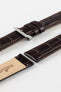 Morellato BOLLE Alligator-Embossed Calfskin Leather Watch Strap in BROWN
