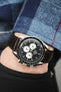Morellato BOLLE Alligator-Embossed Calfskin Leather Watch Strap in BROWN
