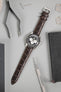 Morellato BOLLE Alligator-Embossed Calfskin Leather Watch Strap in BROWN
