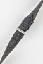 Morellato BOLLE Alligator-Embossed Calfskin Leather Watch Strap in DARK GREY