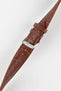 Morellato BOLLE Alligator-Embossed Calfskin Leather Watch Strap in GOLD BROWN