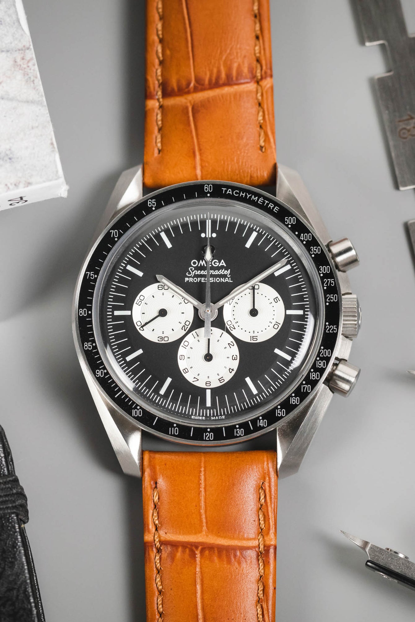 Morellato BOLLE Alligator-Embossed Calfskin Leather Watch Strap in HONEY