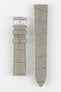 Morellato BOLLE Alligator-Embossed Calfskin Leather Watch Strap in LIGHT GREY