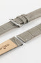 Morellato BOLLE Alligator-Embossed Calfskin Leather Watch Strap in LIGHT GREY