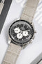 Morellato BOLLE Alligator-Embossed Calfskin Leather Watch Strap in LIGHT GREY