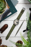 Morellato BRAMANTE Vintage Calfskin Leather Watch Strap in GREEN