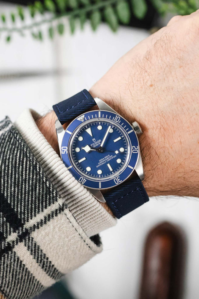 Morellato CORFÙ Recycled Gabardine Fabric Watch Strap in BLUE