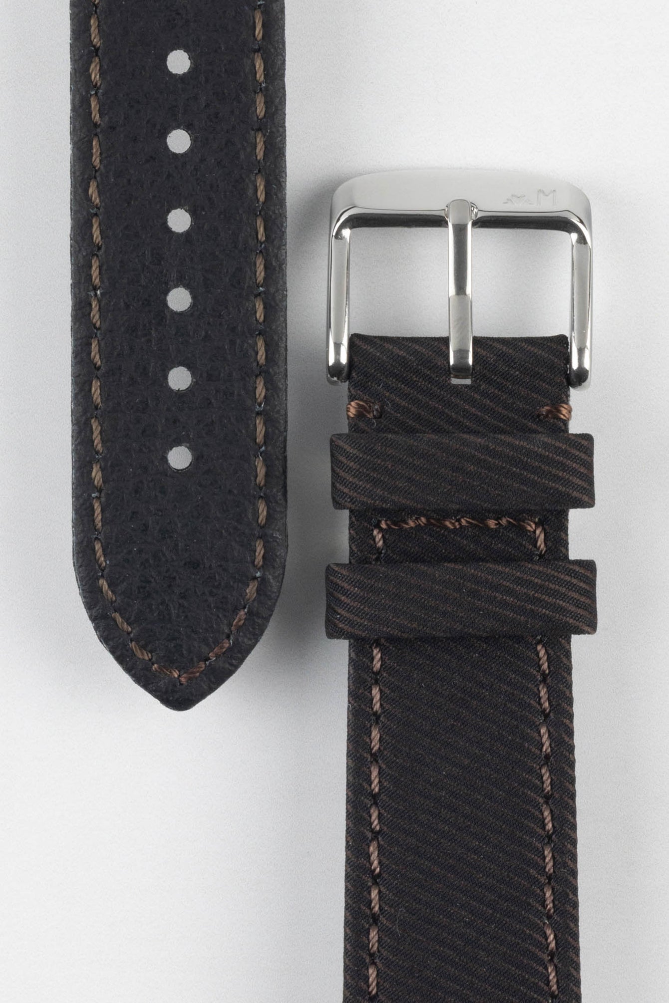 Morellato CORFÙ Recycled Gabardine Fabric Watch Strap in BROWN