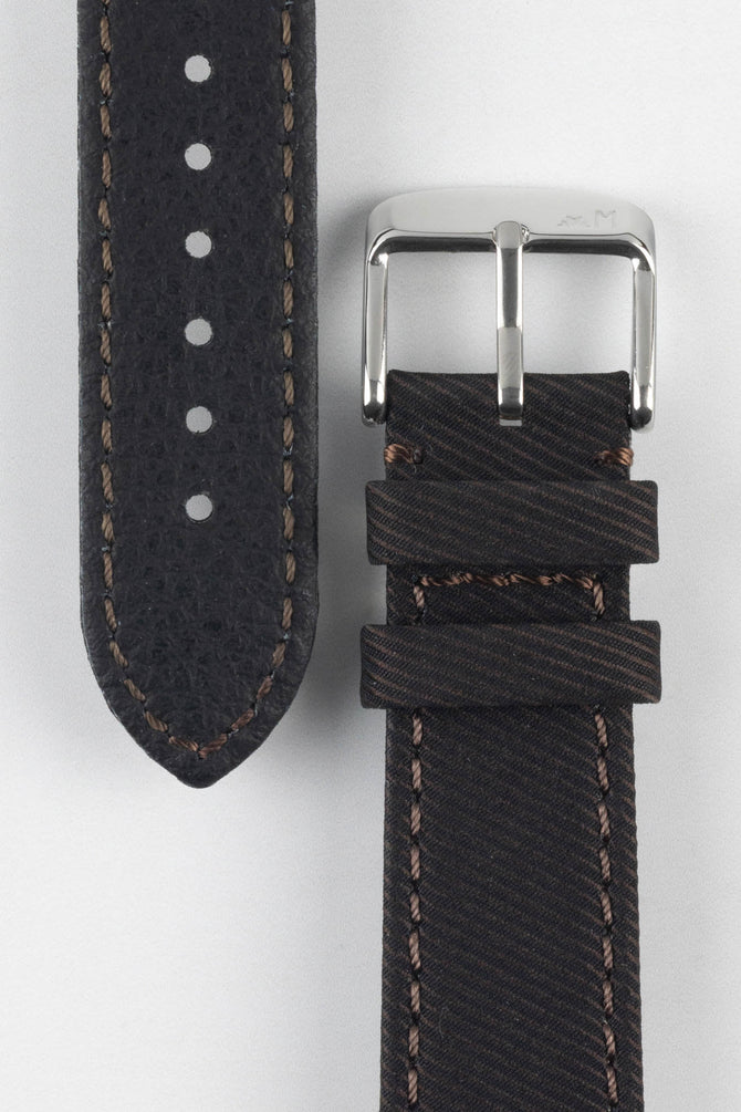 Morellato CORFÙ Recycled Gabardine Fabric Watch Strap in BROWN