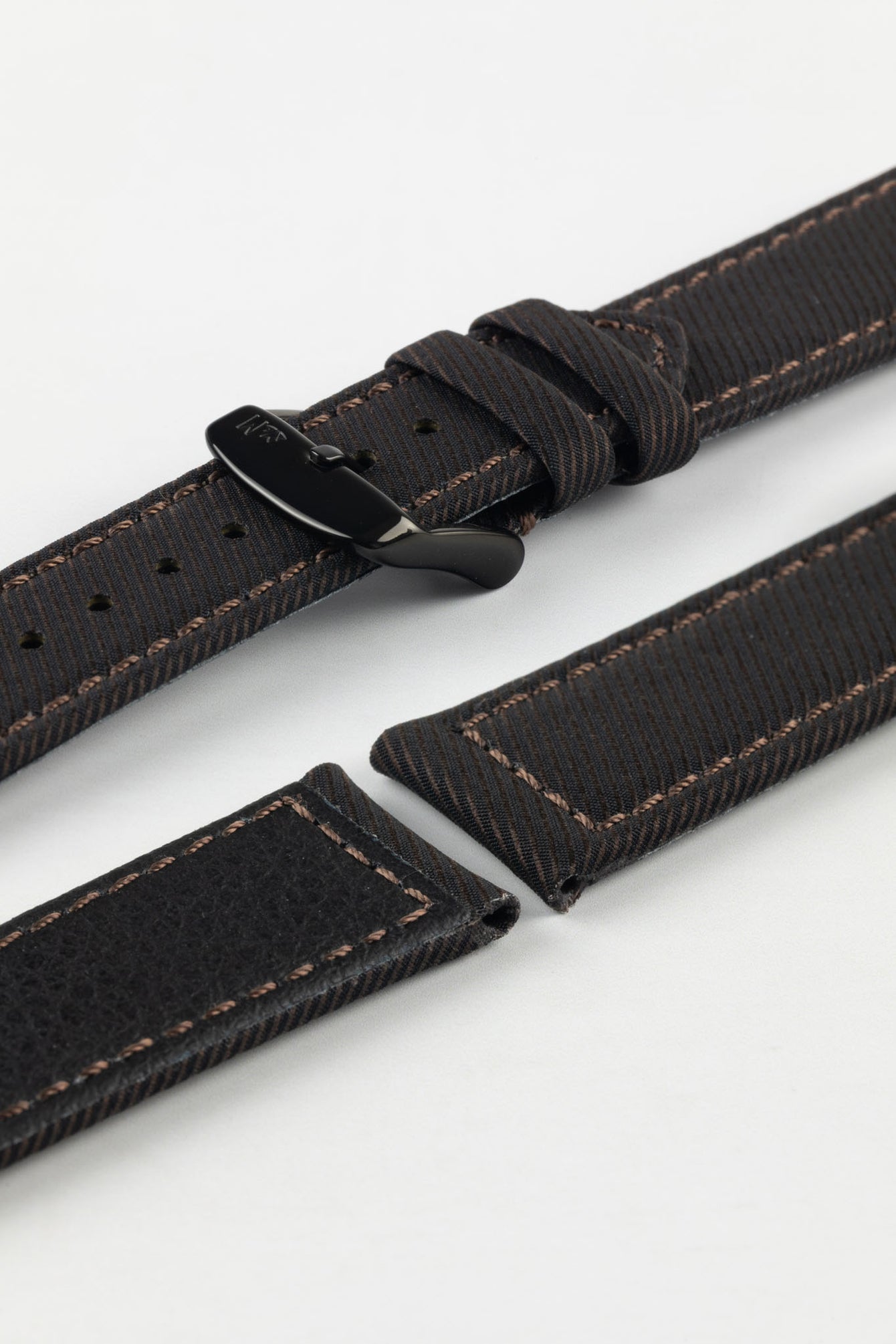 Morellato CORFÙ Recycled Gabardine Fabric Watch Strap in BROWN
