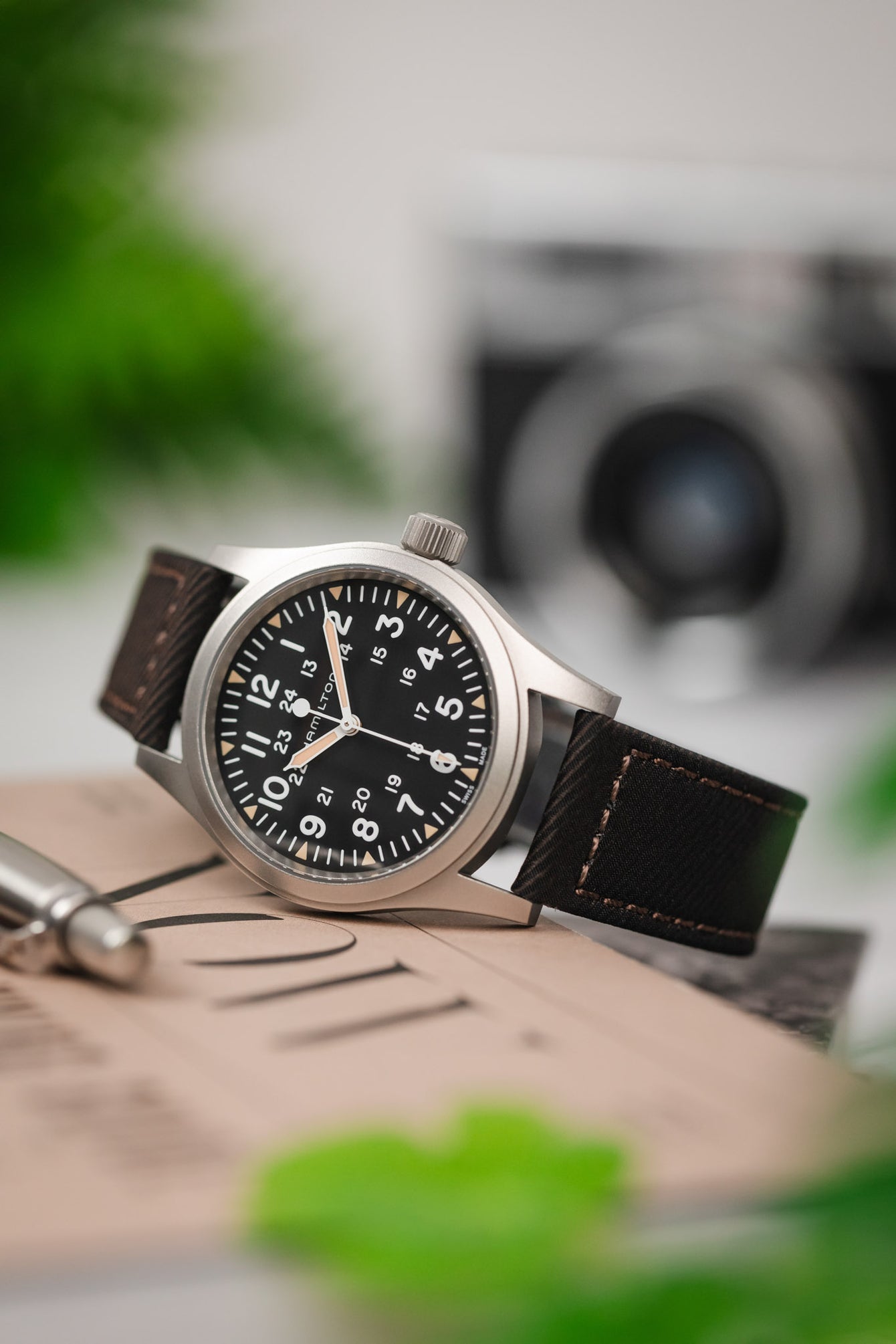 Morellato CORFÙ Recycled Gabardine Fabric Watch Strap in BROWN