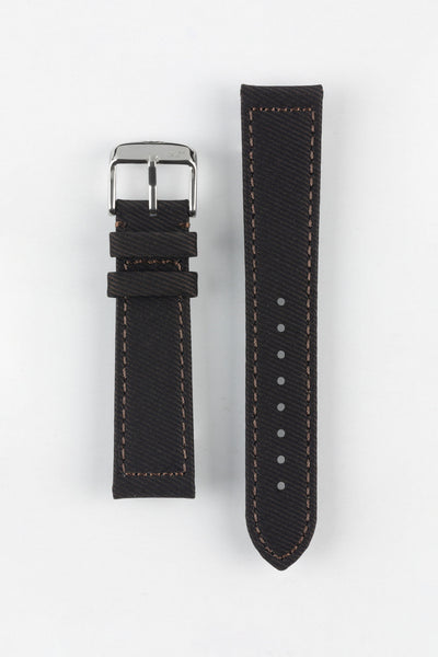 Morellato CORFÙ Recycled Gabardine Fabric Watch Strap in BROWN