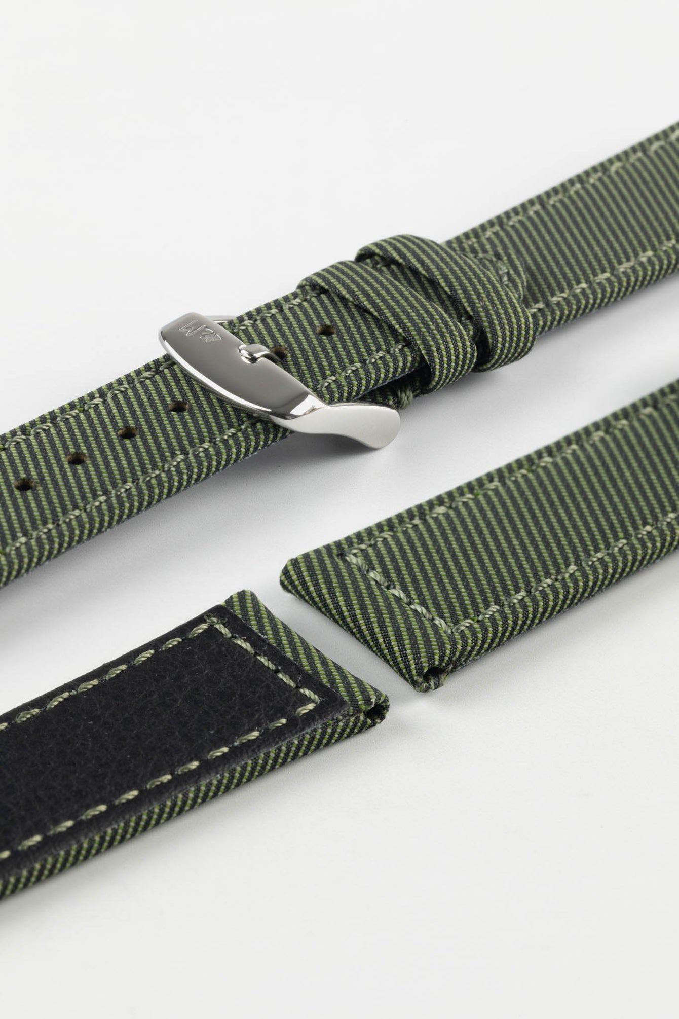 Morellato CORFÙ Recycled Gabardine Fabric Watch Strap in GREEN
