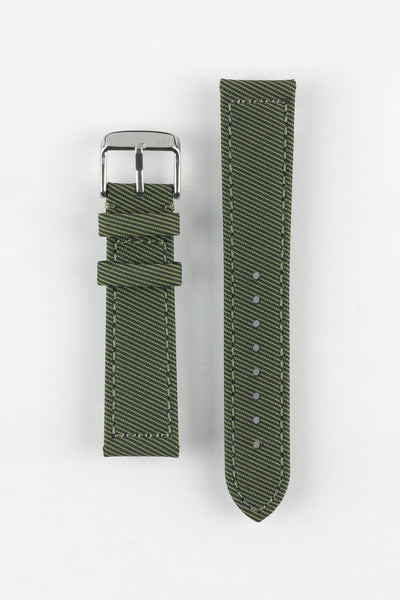 Morellato CORFÙ Recycled Gabardine Fabric Watch Strap in GREEN