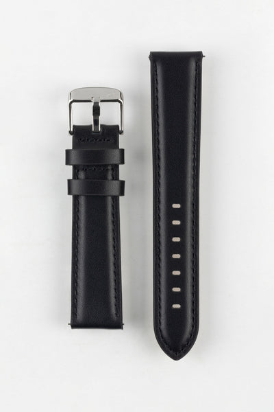 Morellato CROQUET Quick-Release Leather Watch Strap in BLACK