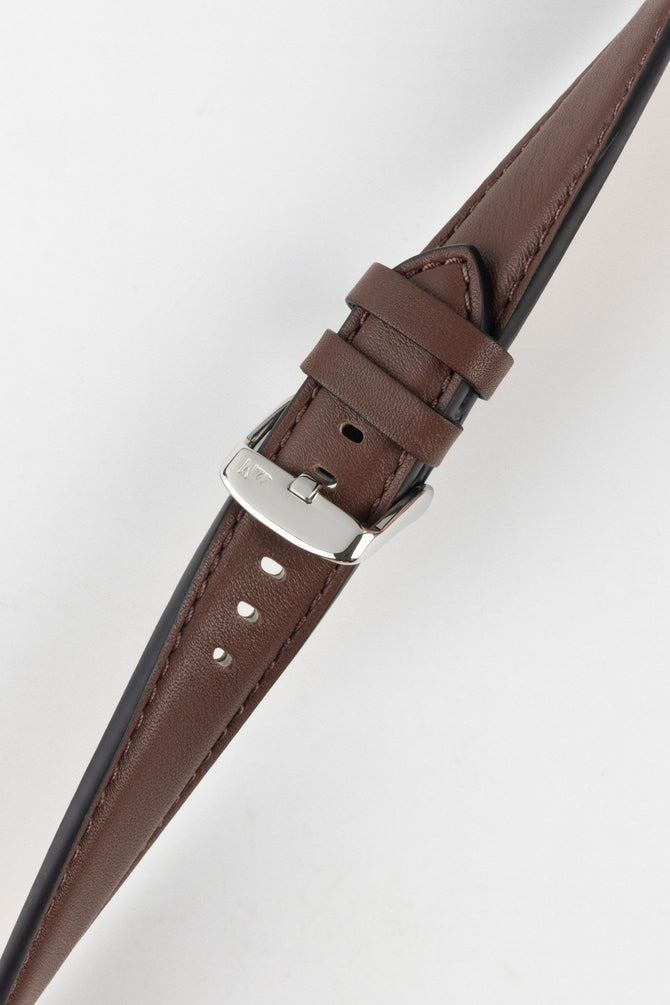 Morellato CROQUET Quick-Release Leather Watch Strap in BROWN