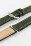 Morellato CROQUET Quick-Release Leather Watch Strap in GREEN