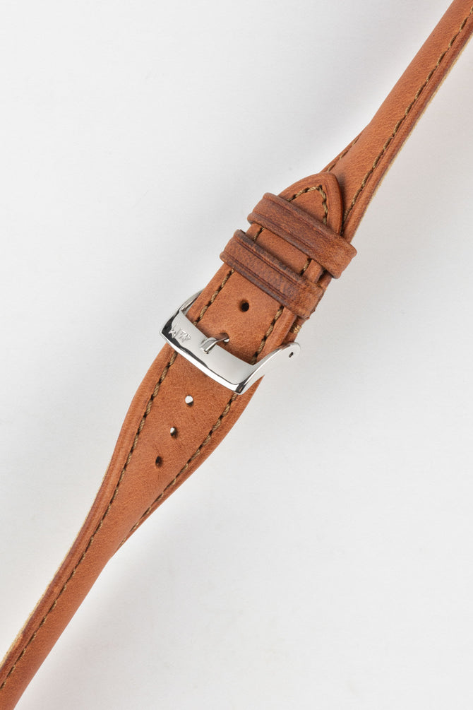 Morellato DERAIN Smooth Calfskin Leather Watch Strap in GOLD BROWN