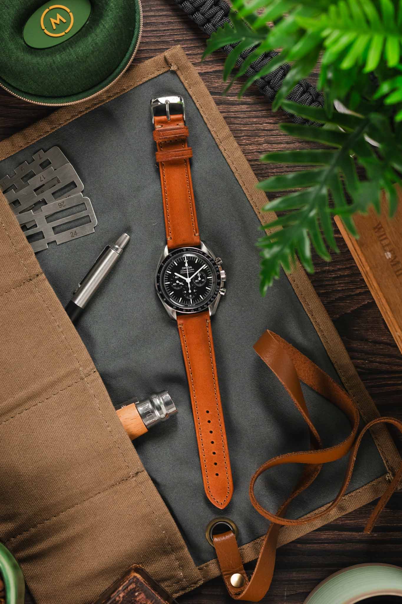 Morellato Leather Watch Strap in Gold Brown | WO UK – Watch