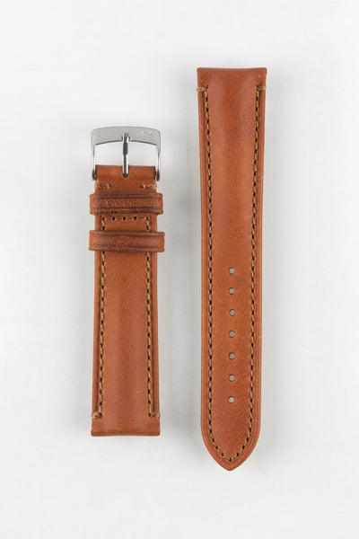 Morellato DERAIN Smooth Calfskin Leather Watch Strap in GOLD BROWN