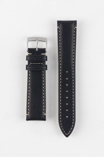 Morellato EL GRECO Calfskin Leather Watch Strap in BLACK